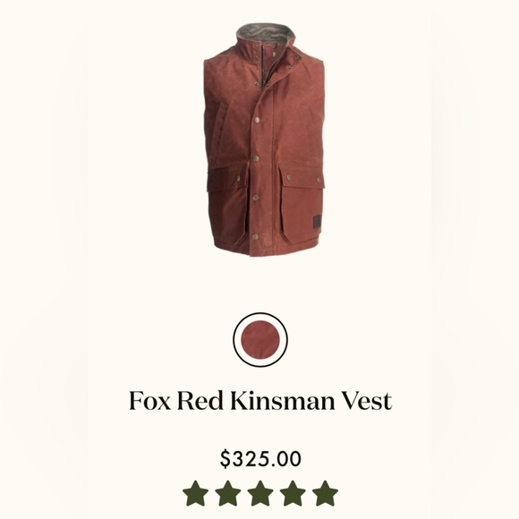 New Tom Beckbe: Fox Red Kinsman Vest [Limited - No. 346] - Picture 5 of 5